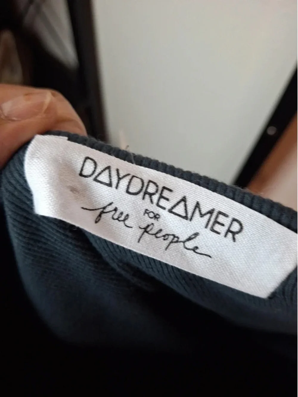 Daydreamer x Free People Vintage Black Lily One Shoulder Long Sleeve size L